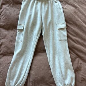 Gray Cargo Joggers